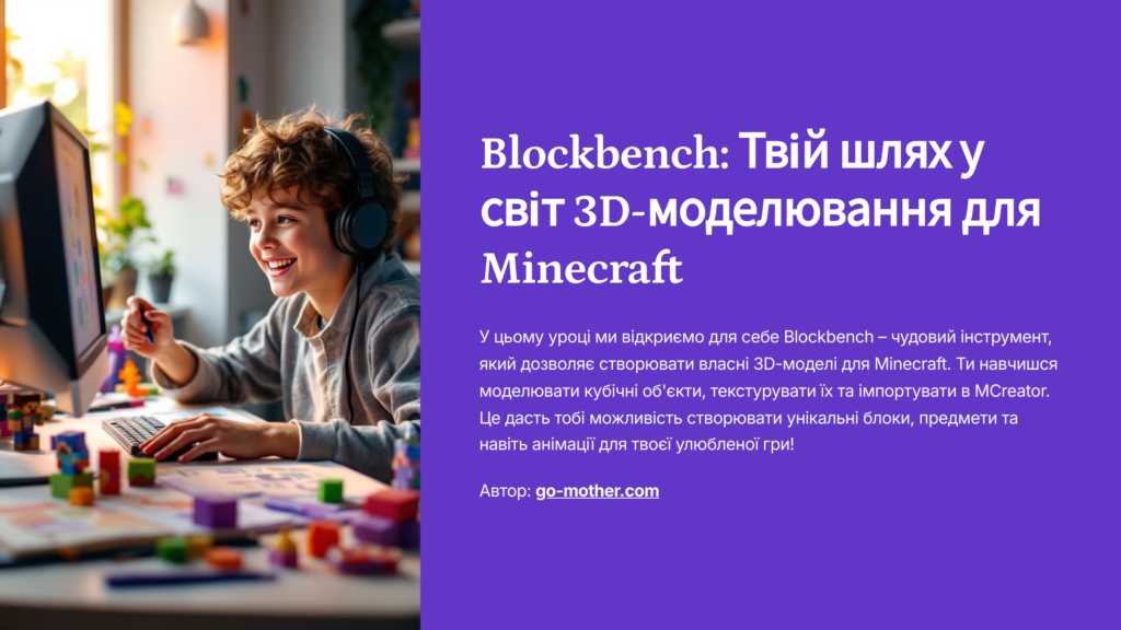 Створення кубічних 3D об'єктів і їх використання в Mcreator