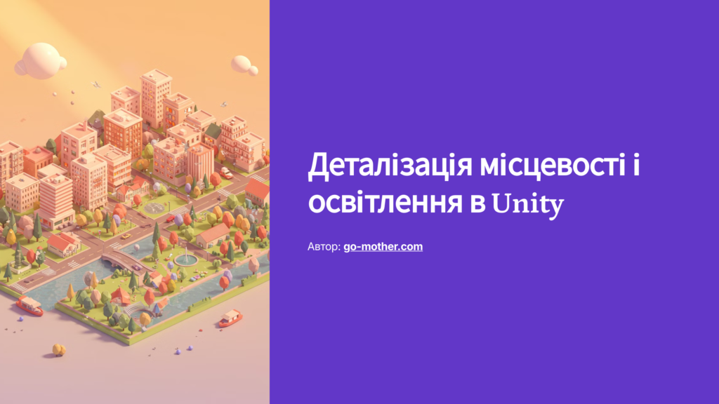 Деталізація місцевості і освітлення в Unity курс програмування