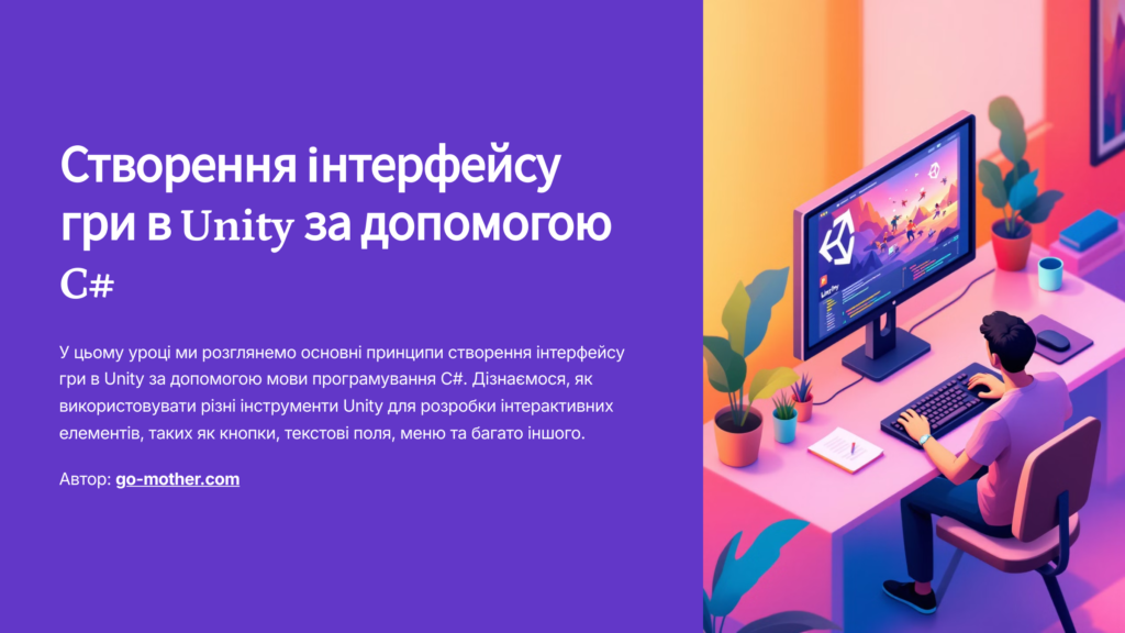 Створення інтерфейсу гри в Unity курси програмування 